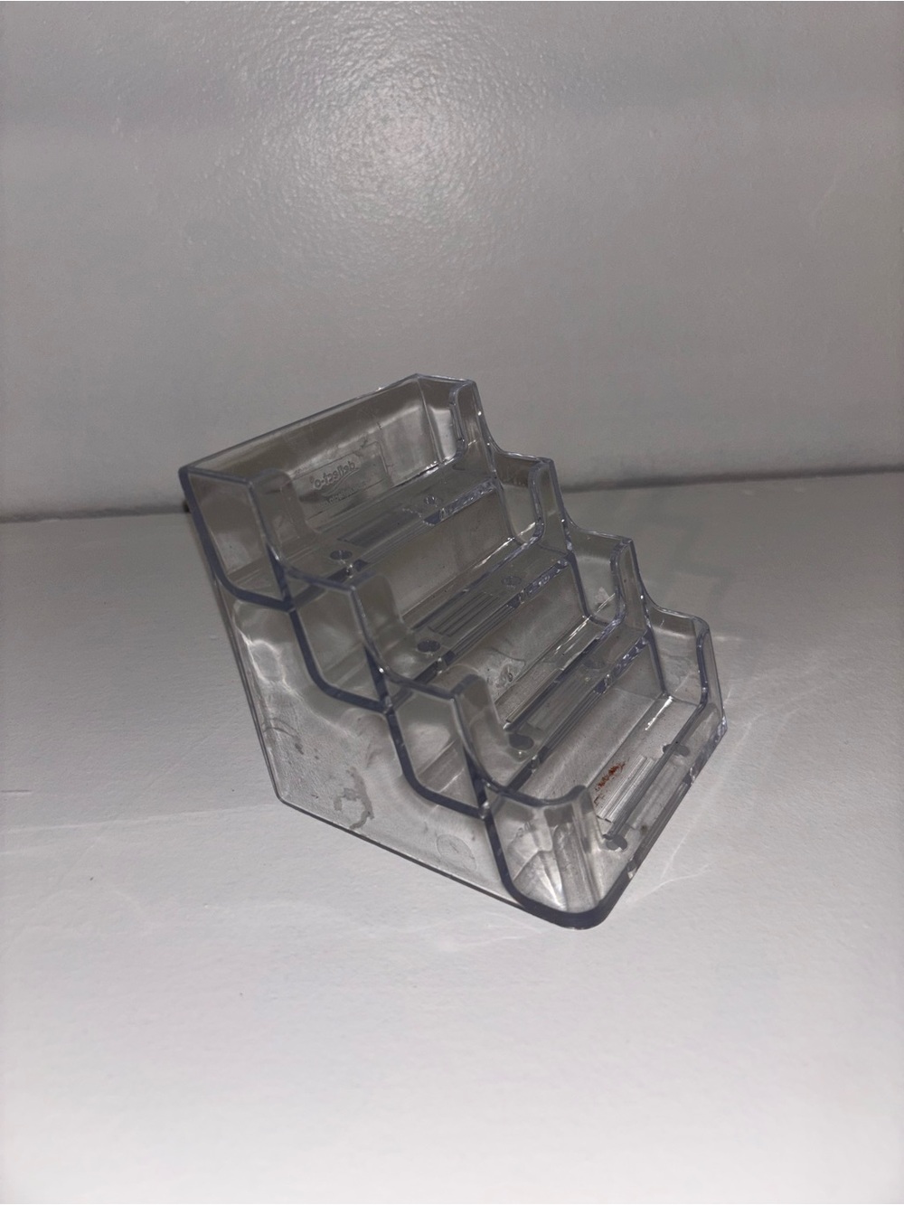 Clear Tiered Acrylic Organizer - 4-Step Desk Display